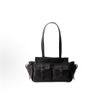 PRADA metal accessory single-shoulder bag, medium-sized for women